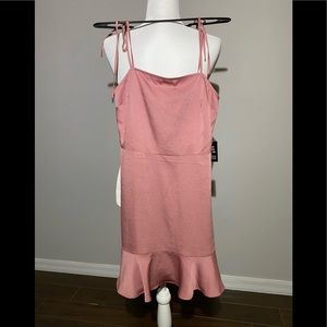 Satin Pink Short Cocktail Dress